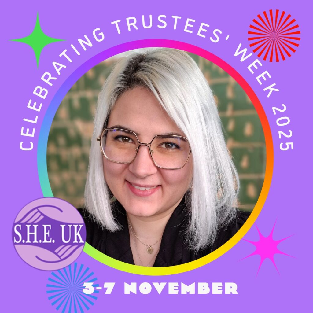 Mila Evanics, Trustee of the charity SHE UK, based in Mansfield in Nottinghamshire